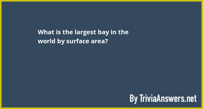 What is the largest bay in the world by surface area?